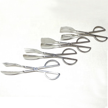 Commercial High Quality Silver Gold Stainless Steel Fruits Food Serving Buffet Tongs For BBQ